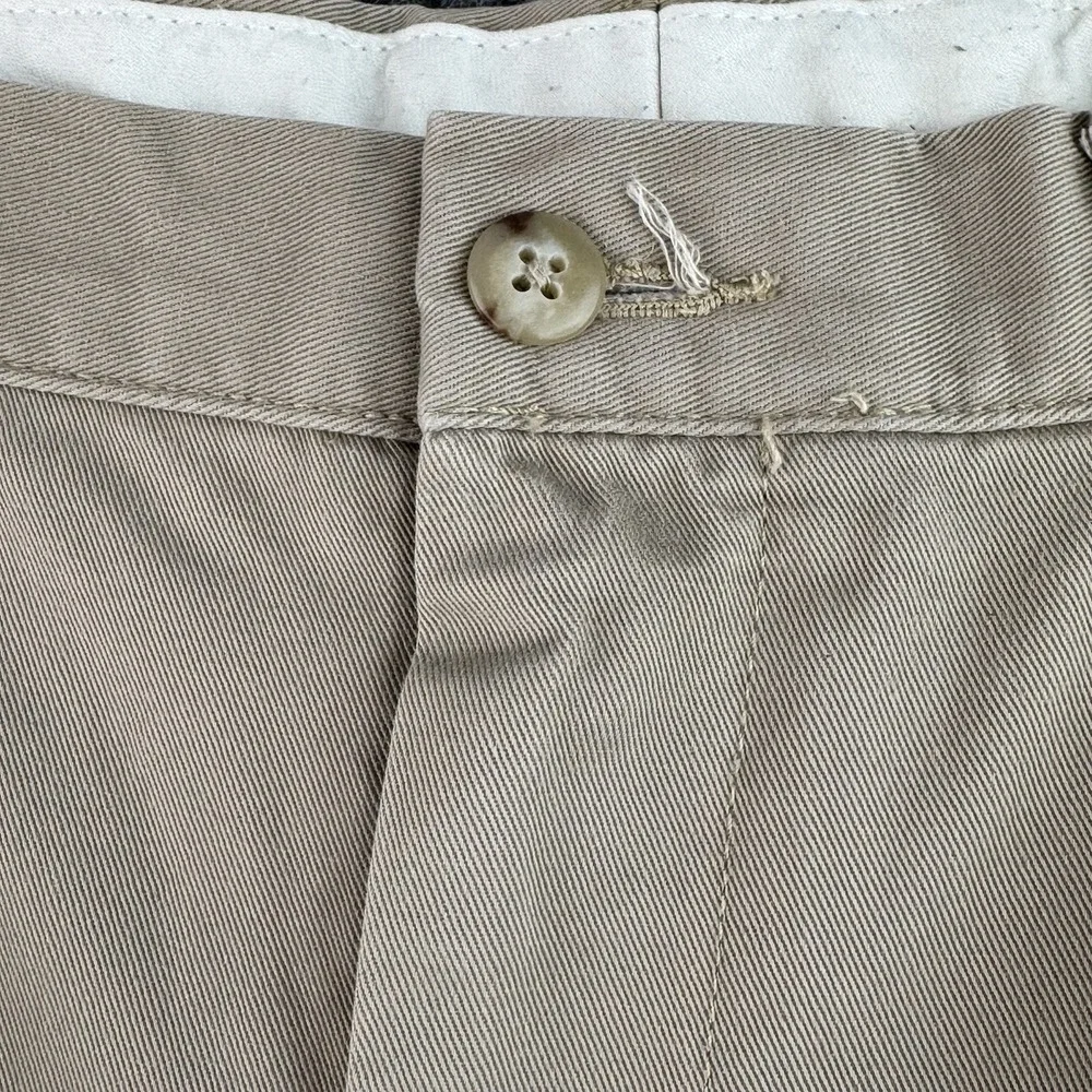 Polo Ralph Lauren Andrew Chino Pants Men's 38x32 Tall Tan Pleated Classic Cotton